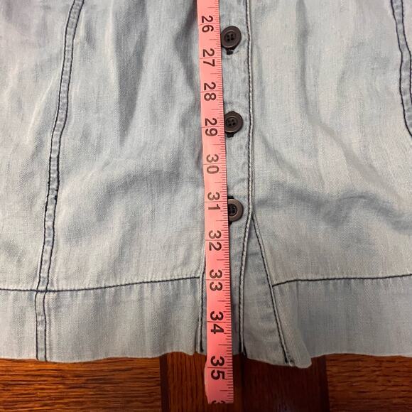 Vintage Y2k 1995 Charlotte Russe Button Down Blue Denim Style Dress Medium - Picture 10 of 11
